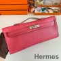 Hermes Kelly Cut handgemaakte tas in Rose Lipstick Epsom kalfsleer
