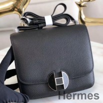 Hermes 2002 20cm Veske I Noir Evercolor Kalveskinn