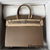 Hermes Birkin 25 Sellier håndlaget veske i taupe Epsom kalveskinn