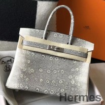 Hermes Birkin 30 cm veske i Ombre-preget naturlig øgle