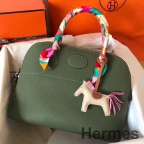 Hermes Bolide 31 Håndlaget veske i Canopee Clemence-skinn