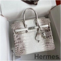 Hermes Diamond Birkin 25cm I Himalaya Niloticus Krokodilleskinn