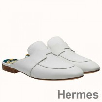 Hermes Catena muldyr i hvitt kalveskinn