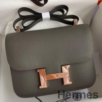 Hermes Constance 24 håndlaget veske i Etain Epsom kalveskinn