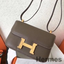 Hermes Constance 24 håndlaget veske i taupe Epsom-skinn