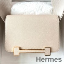 Hermes Geta Håndlaget veske i Nata Chevre Mysore-skinn