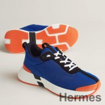 Hermes Heros joggesko i blå teknisk strikk