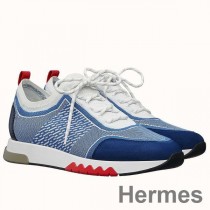 Hermes Addict joggesko for menn i tofarget blå strikk