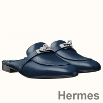 Hermes Oz muldyr i mørkeblå kalveskinn